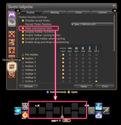 ffxiv hide empty hotbar slots|[PC] Hide unassigned crossbar slots : r/ffxiv .